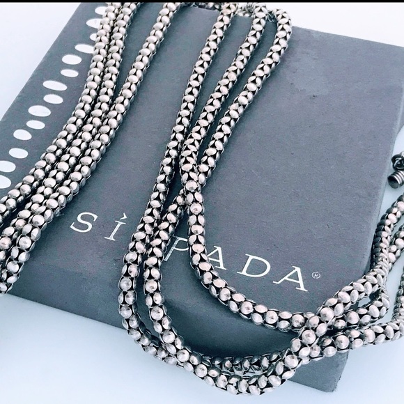 Silpada Vintage Sterling Silver Multi-strand Popcorn 18 Inch Necklace Price Firm - Picture 2 of 11